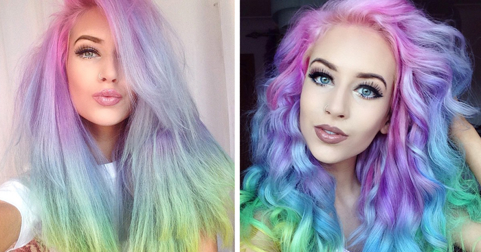 Creating Cotton Candy Hairstyle for Yourself